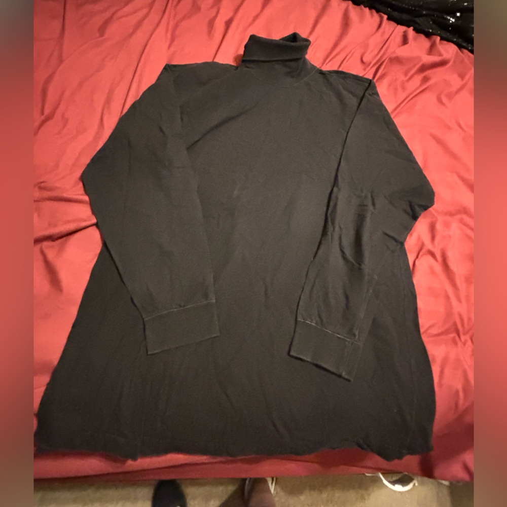 Black Turtleneck Long Sleeve Top